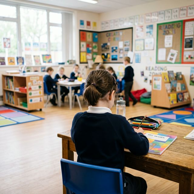 Student in classroom